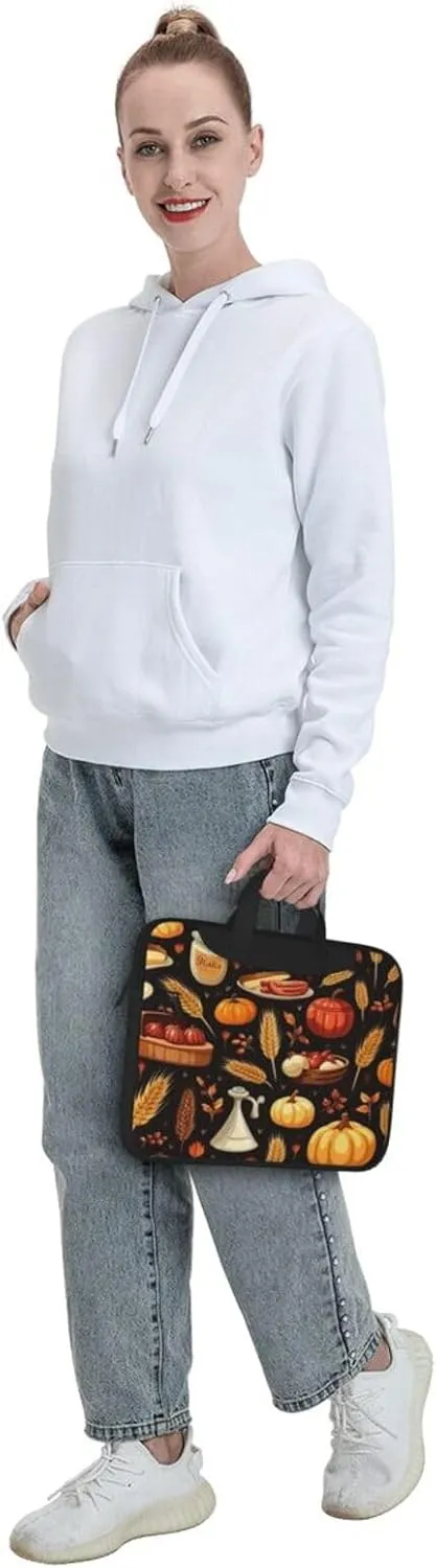 Laptop Bag Vintage Christmas Postal Pattern Santa Claus Laptop Tote Bag Women Men Laptop Sleeve Case Computer Bag