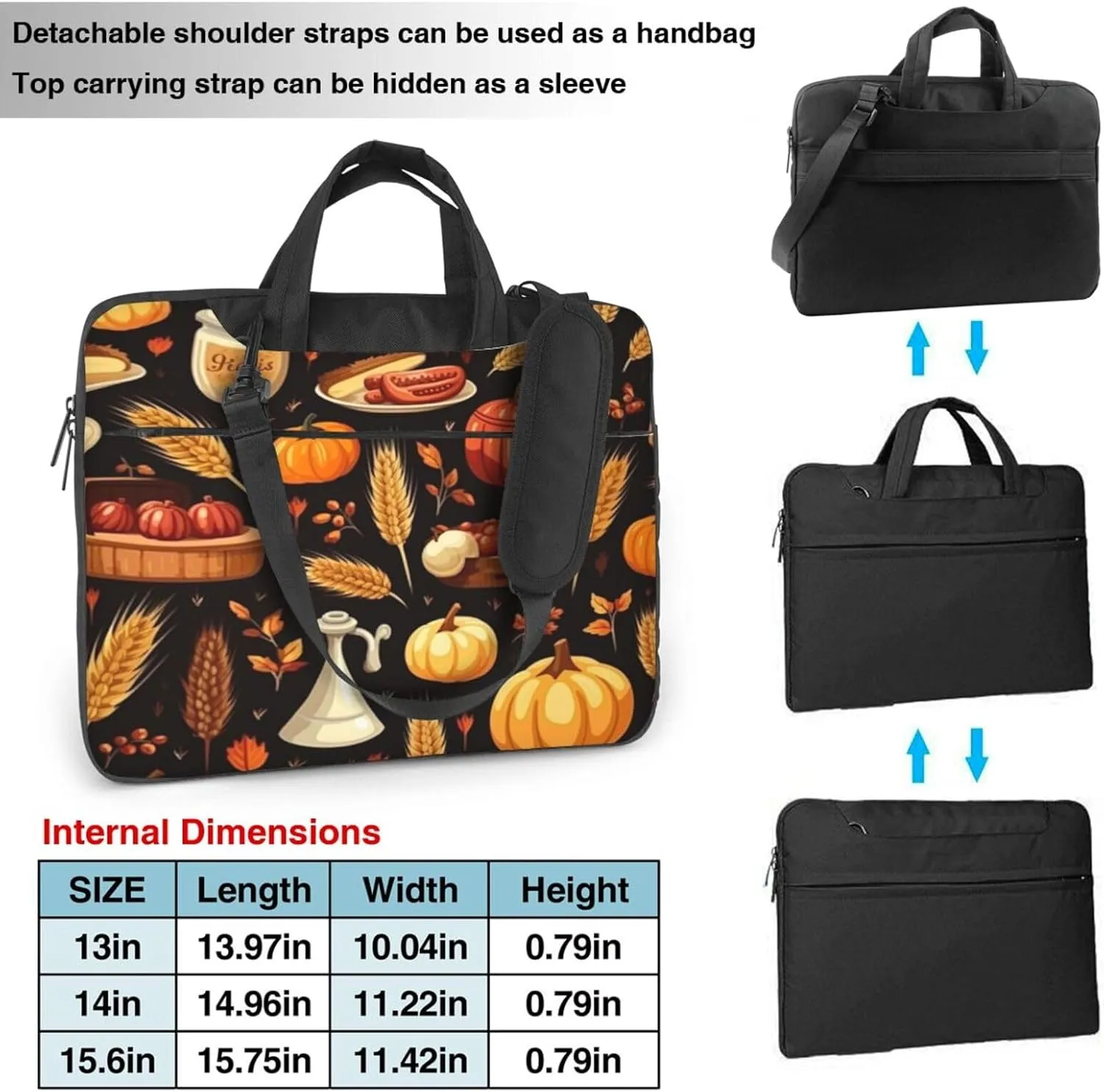 Laptop Bag Vintage Christmas Postal Pattern Santa Claus Laptop Tote Bag Women Men Laptop Sleeve Case Computer Bag