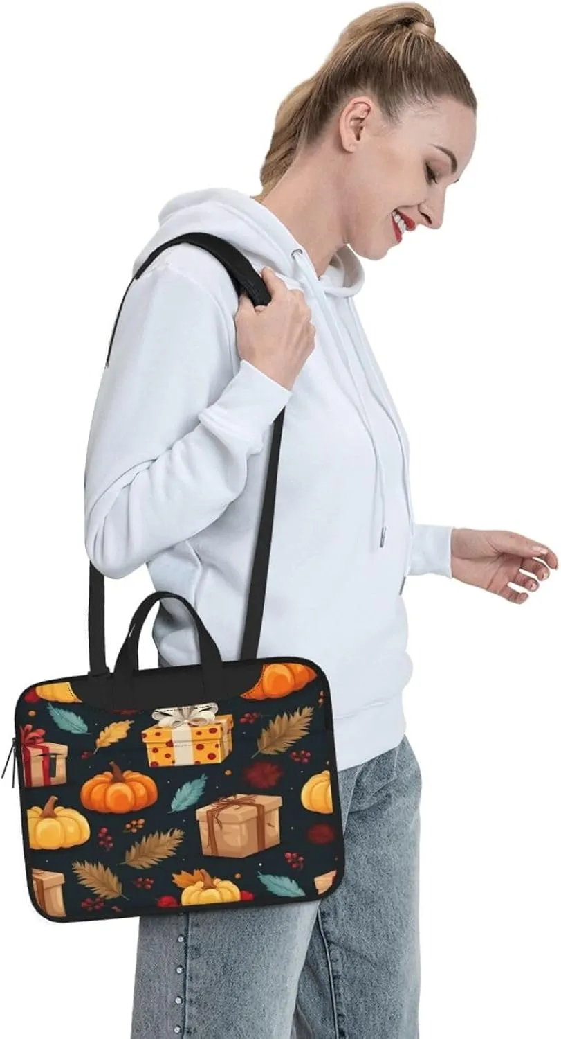 Laptop Bag Vintage Christmas Postal Pattern Santa Claus Laptop Tote Bag Women Men Laptop Sleeve Case Computer Bag