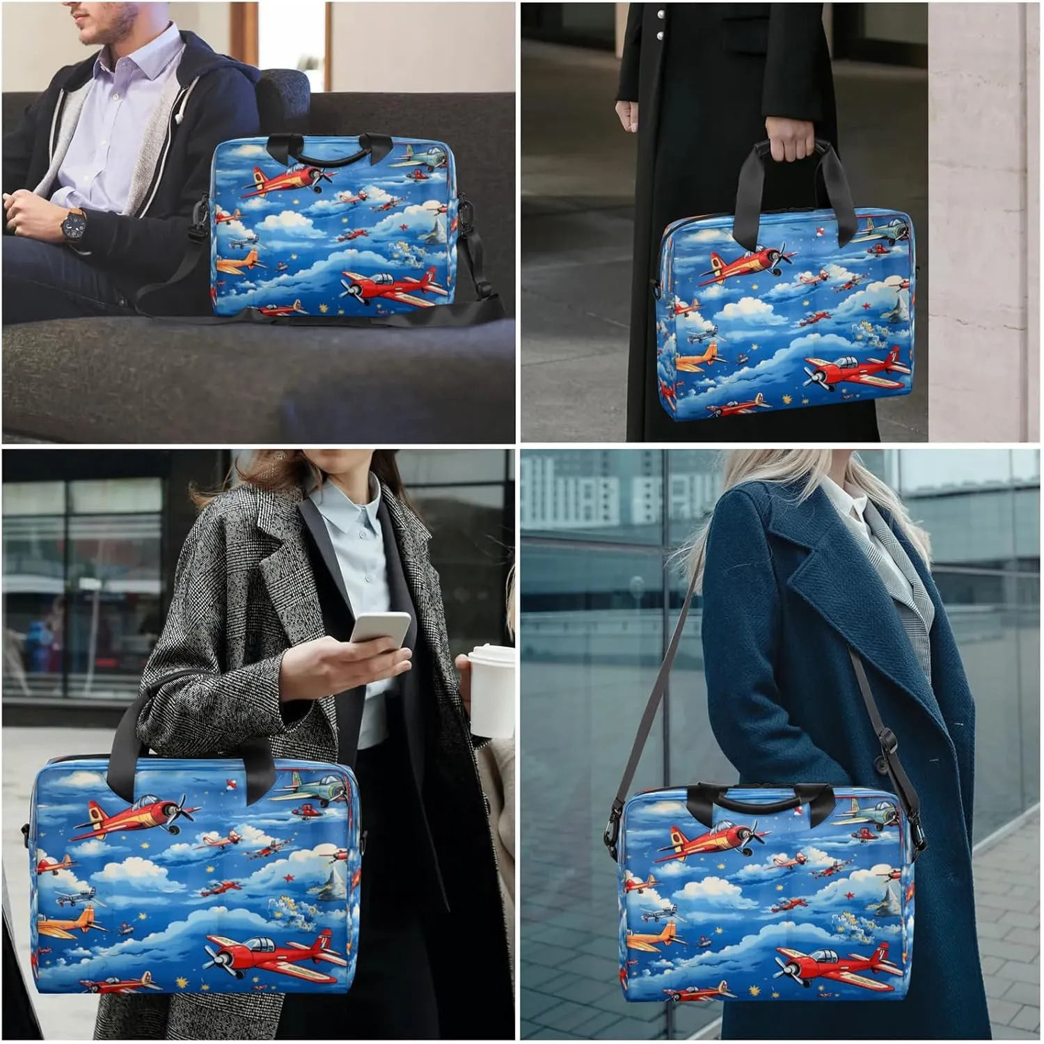 Laptop Carrying Case, Laptop and Tablet, Sleek Design, Water-Repellent Fabric, Business Casual, Casual Toploader