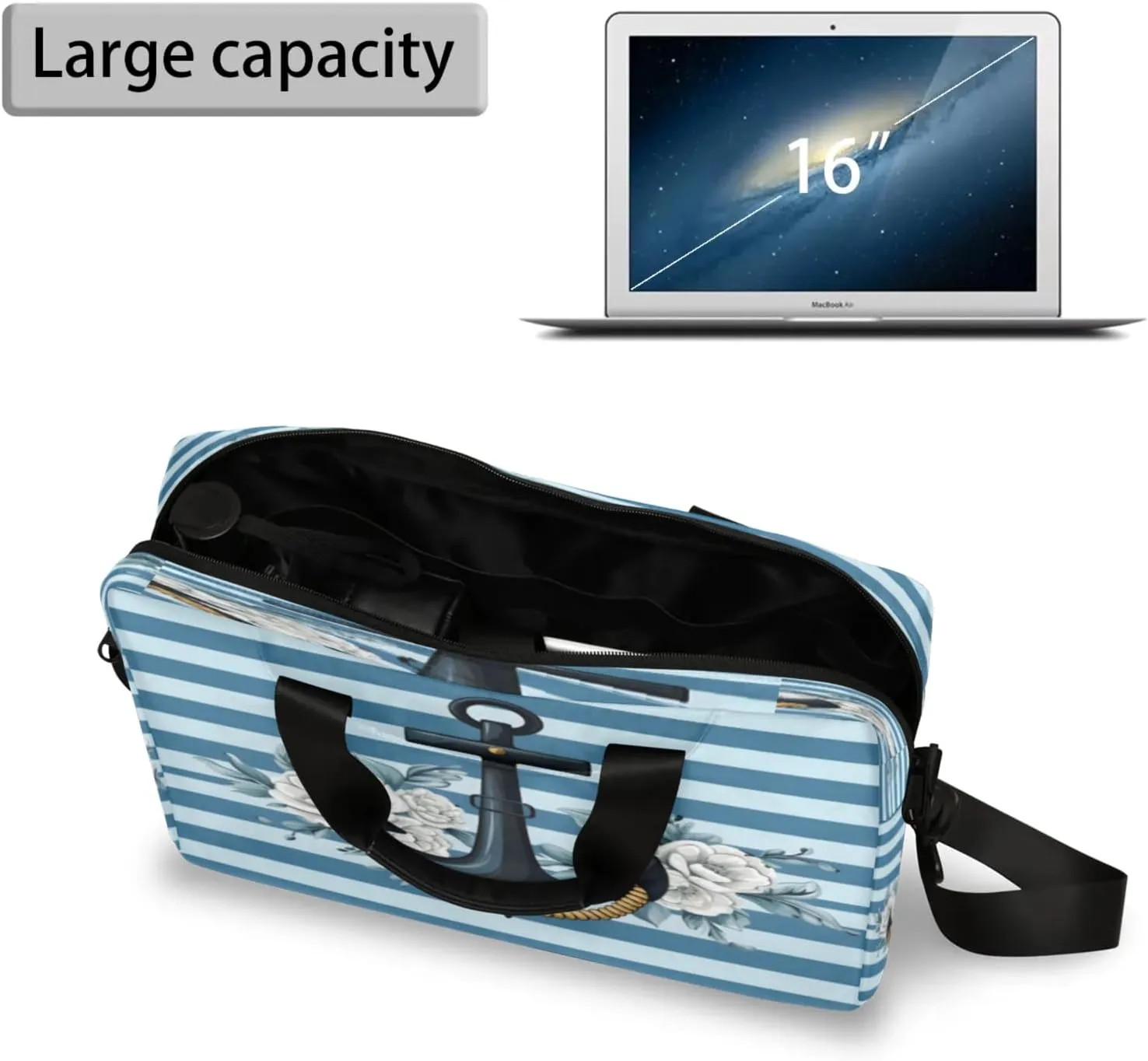 Laptop Carrying Case, Laptop and Tablet, Sleek Design, Water-Repellent Fabric, Business Casual, Casual Toploader