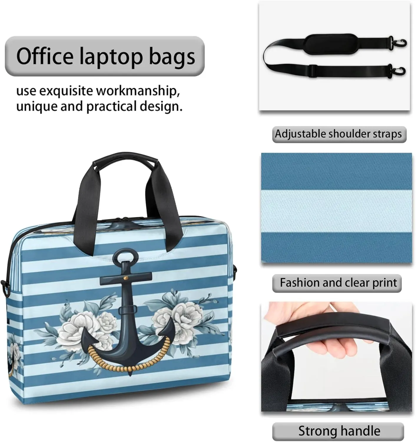 Laptop Carrying Case, Laptop and Tablet, Sleek Design, Water-Repellent Fabric, Business Casual, Casual Toploader