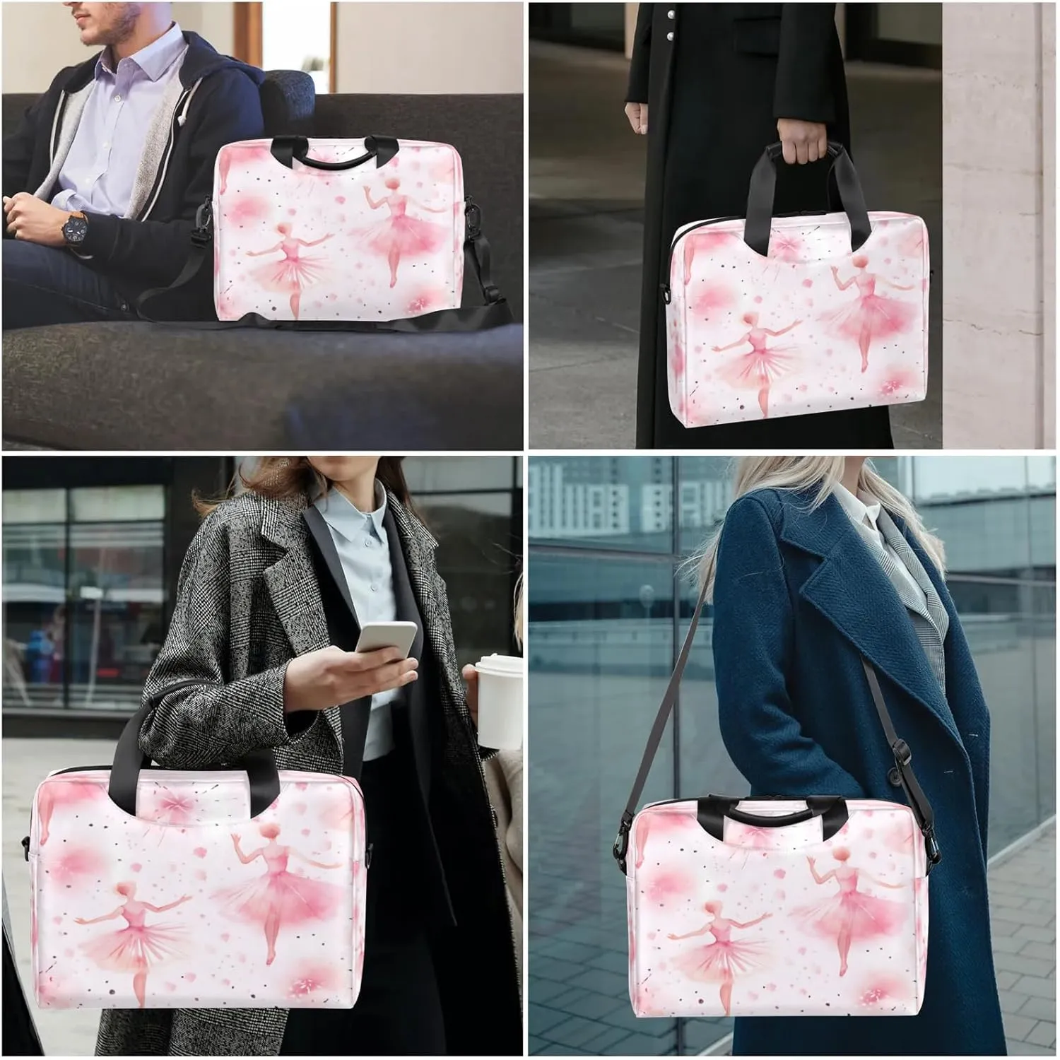 Laptop Carrying Case, Laptop and Tablet, Sleek Design, Water-Repellent Fabric, Business Casual, Casual Toploader