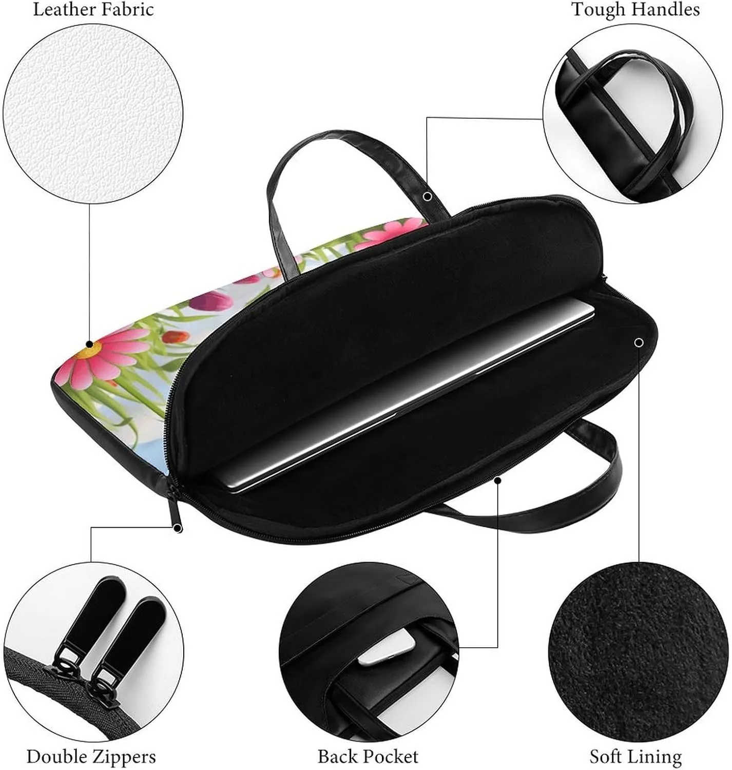 Laptop Shoulder Bag 16.5 Inch Laptop Bag Blue Volleyball Computer Bag Messenger Bag for Men Women