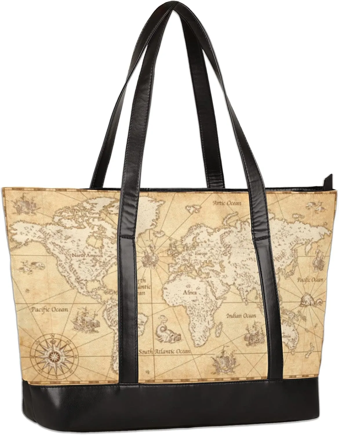 Laptop Tote Bag for Women 15.6 inch Leopard Cheetah Computer Briefcase Leather Shoulder Bag Handbag