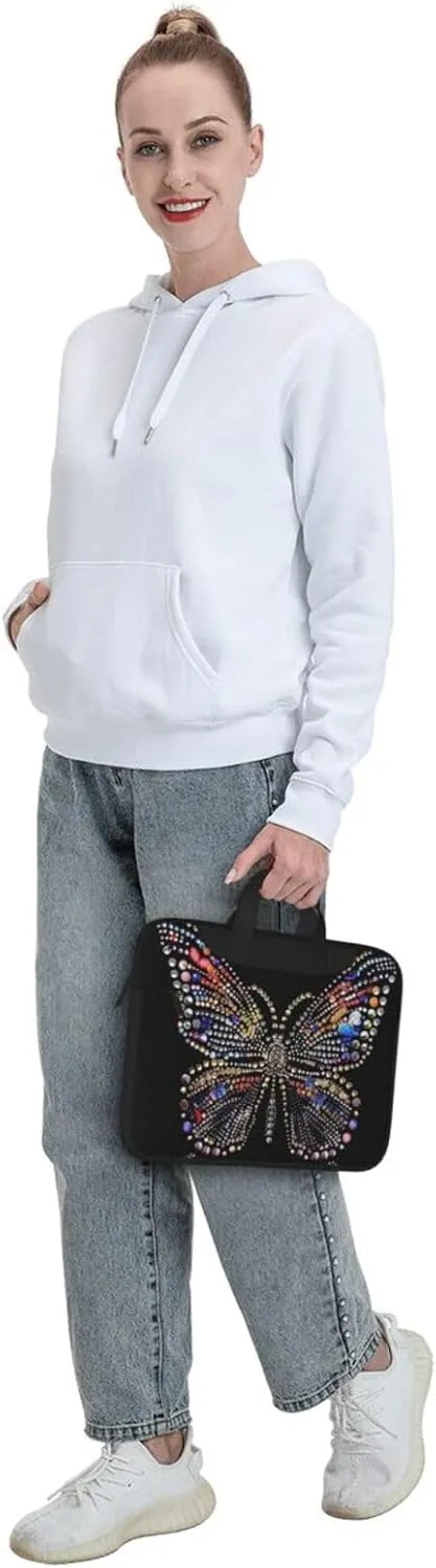 Laptop Tote Bag Laptop Tote Bag Travel Business Computer Bag Work Bag for Men Women with Rhinestones