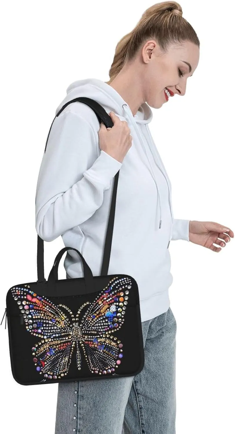 Laptop Tote Bag Laptop Tote Bag Travel Business Computer Bag Work Bag for Men Women with Rhinestones