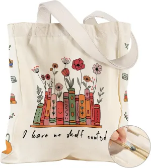 Large Canvas Tote Bag for Women - with Zipper and Inner Pocket Aesthetic Cute Shoulder Bag for Shopping Daily