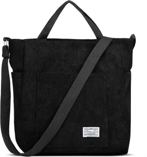 Large Corduroy Tote Bag for Women, Casual Hobo Shoulder Bag, Zipper Crossbody Bag Work Shopping Travel Satchels