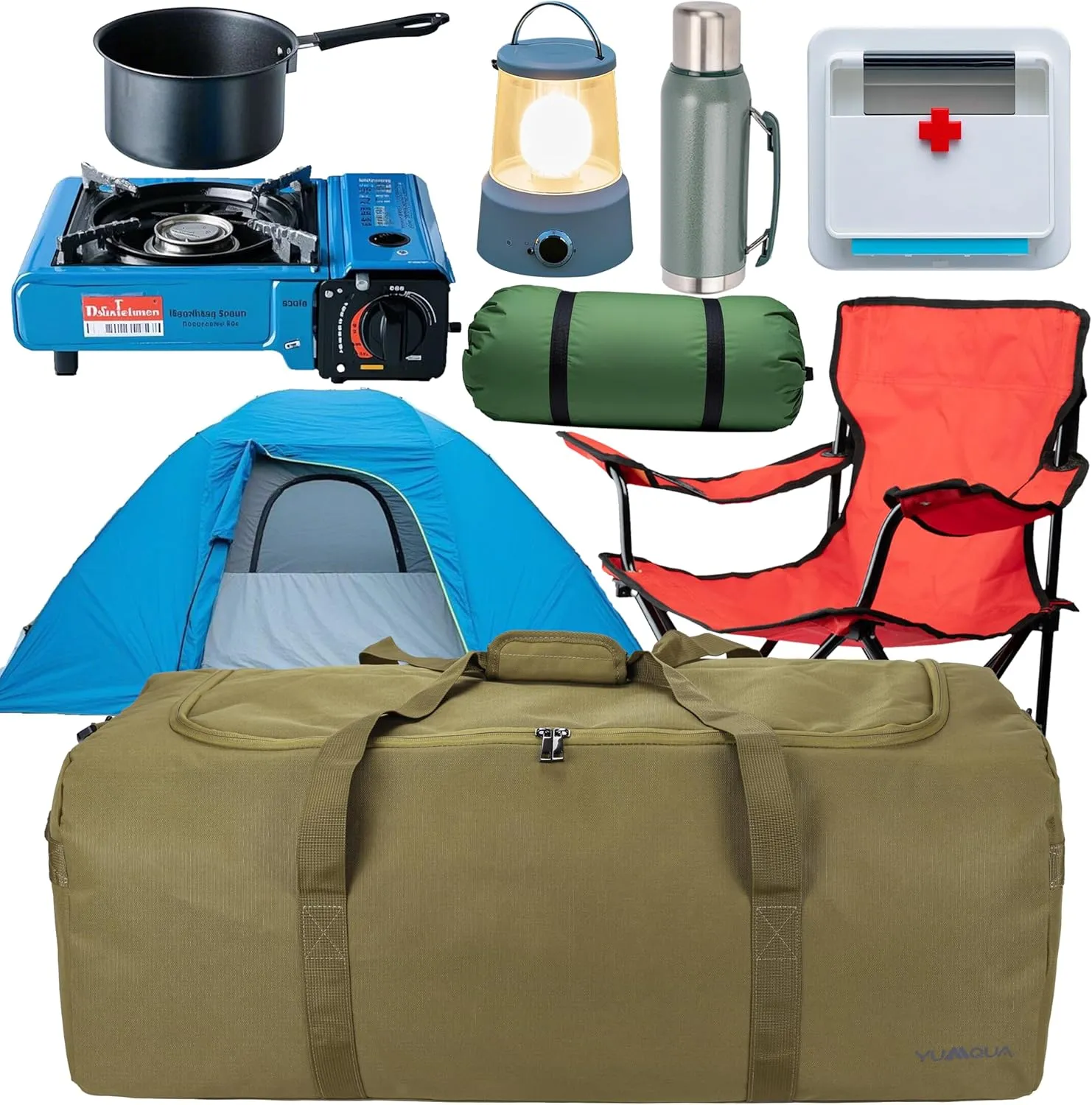 Large Duffle Bag 100L, Travel Duffel Bag for Men, Water & Tear Resistant Travel Bag, Extra Large Moving Bags Women Weekender Bag Overnight for Sports Travel Essentials, Camping Gear Storage (Khaki)