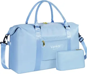 Large Duffle Bag for Travel Waterproof 21 Inch, Vankor Gym Duffel Bag for Women Men Durable Carry on Weekender Overnight Sports Luggage Weekend Beach Yoga Workout Hospital Mommy Diaper Bag Pink