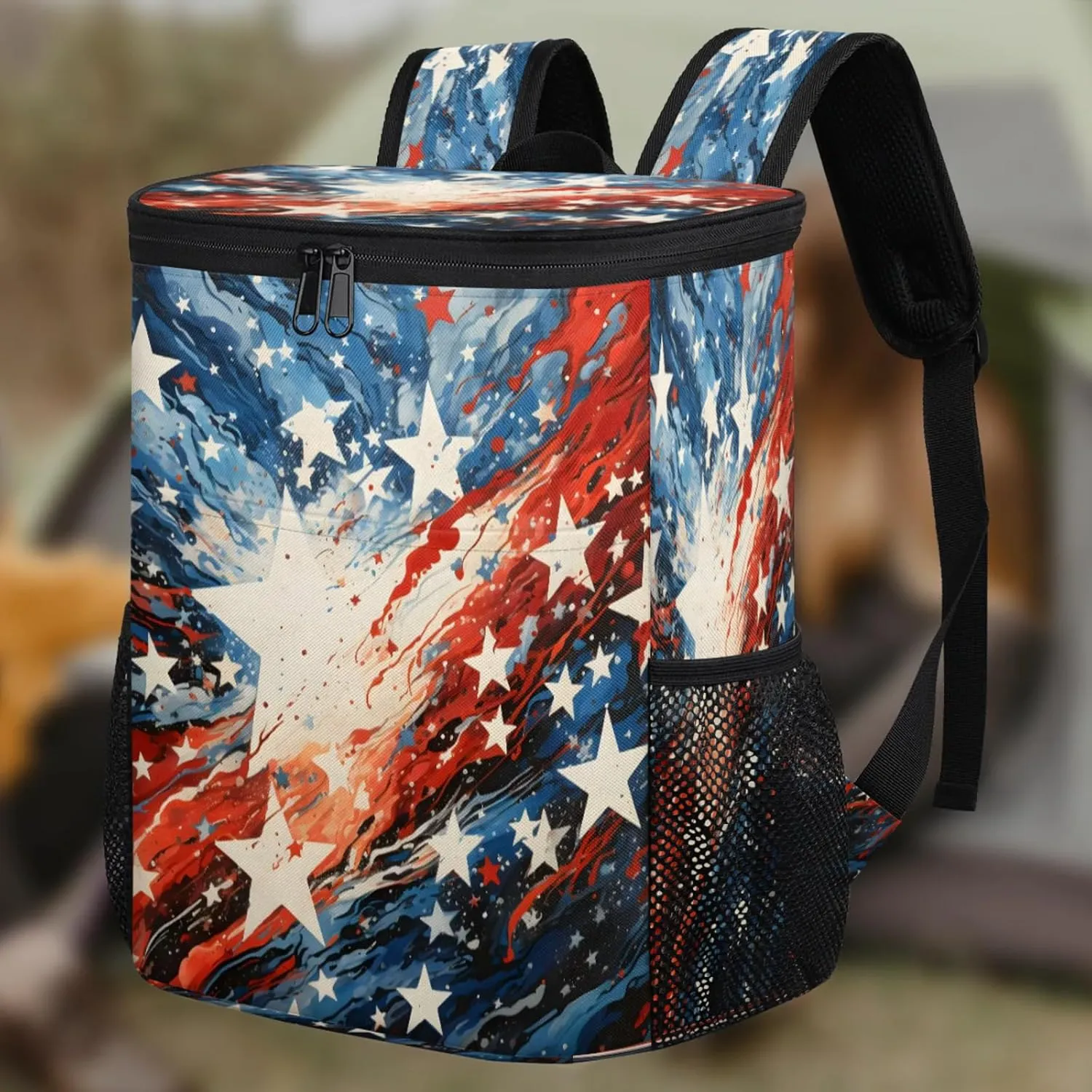 Large Insulated Cooler Backpack, Leak Proof Backpack 30 Cans, Cooler Bag for 12h Hot/Cold Retention