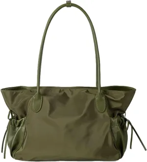 Large Shoulder Tote Bag for Women Casual Nylon Top-Handle Purses Weekend Handbag Lightweight Work Bag