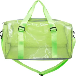 Large Transparent Bag See Through Tote Bag Shoulder Strap Beach Bag Transparent Work Bag Waterproof Travel Bag (Green)