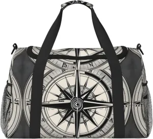 Law of the Compass Navigation 1 print Carry on Luggage for Women Men Shoulder Weekender Crossbody Bag for Yoga Travel Must Haves