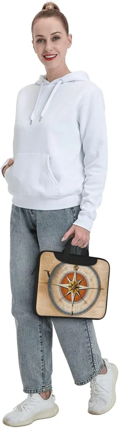 Law of the Compass Navigation pattern Fashionable and ultra-thin shoulder laptop bag Shockproof soft lining