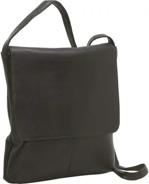 Le Donne Leather Flap-Over Bag - Casual Crossbody Bags For Women - Simple & Cute Side Purse Ideal For Work, Traveling & All Day Use