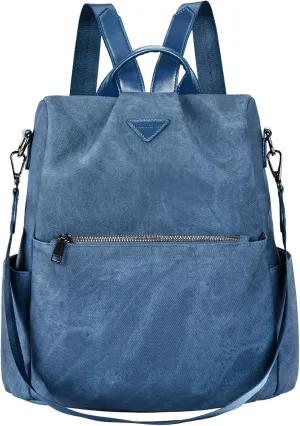 Leathario Women Backpack Purse Anti-Theft Vegan Leather Small Casual Daypack Shoulder Mini Bookbag for College Travel Work
