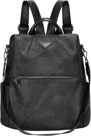 Leathario Women Backpack Purse Anti-Theft Vegan Leather Small Casual Daypack Shoulder Mini Bookbag for College Travel Work