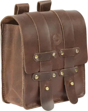 Leather Belt Pouch Fanny Pack with Belt Loop - Unisex Waist Bag for Men & Women - Practical for Weekend, Party & Festival - Brown, Small, Handmade