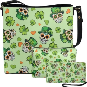 Leather Bucket Crossbody Bags for Women Cosmetic Bag with Wristlet Wallet Purse 3 Piece Shoulder Tote Bag
