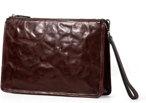 Leather Clutch Bag for Men Handbag Wrist Bag Business Large Wallet Purse Envelope Bag…