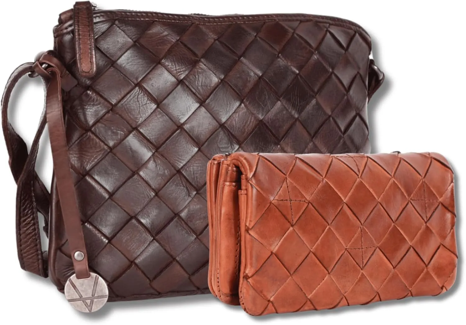 Leather Crossbody bag & Wallets for Women, Wallet for Ladies Zipper Coin Purse