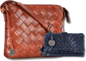 Leather Crossbody bag & Wallets for Women, Wallet for Ladies Zipper Coin Purse