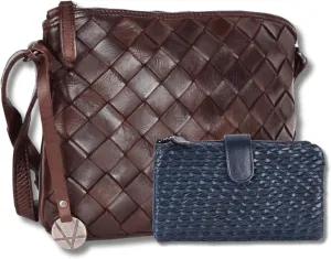 Leather Crossbody bag & Wallets for Women, Wallet for Ladies Zipper Coin Purse