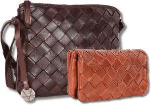 Leather Crossbody bag & Wallets for Women, Wallet for Ladies Zipper Coin Purse