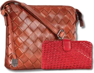 Leather Crossbody bag & Wallets for Women, Wallet for Ladies Zipper Coin Purse