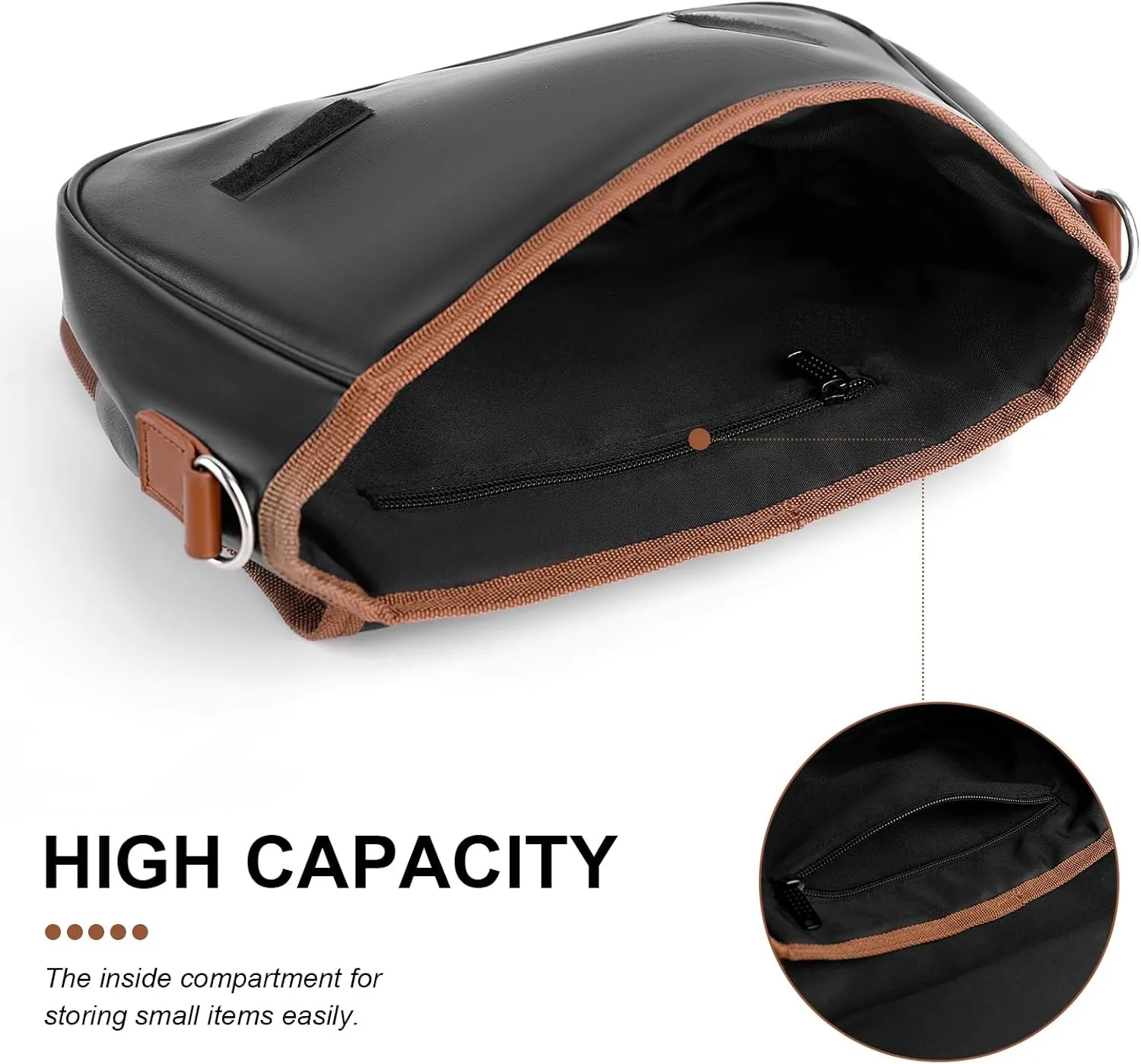 Leather Crossbody Bag for Women Small Pine Branch Detachable Strap Handbags Travel Purse Shoulder Bag for Daily Use