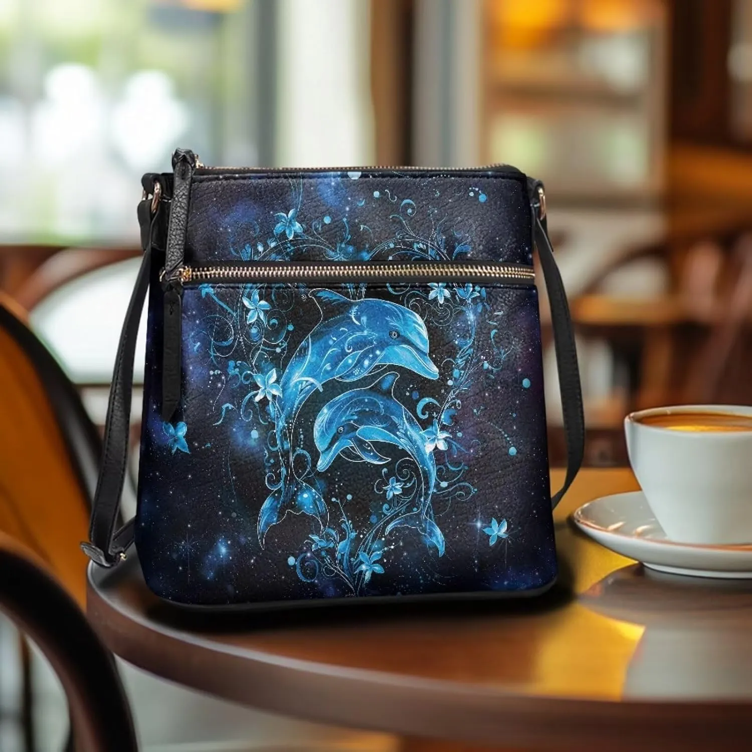 Leather Crossbody Bags for Women Tote Bag with Zipper Waterproof Shoulder Bag Travel Work Soft Handbag