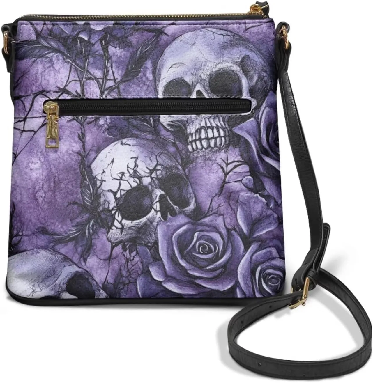 Leather Crossbody Bags for Women Tote Bag with Zipper Waterproof Shoulder Bag Travel Work Soft Handbag