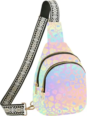 Leather Sling Bag for Women Casual Crossbody Bag Fashion Shopping Sling Backpack Waterproof Adjustable Strap