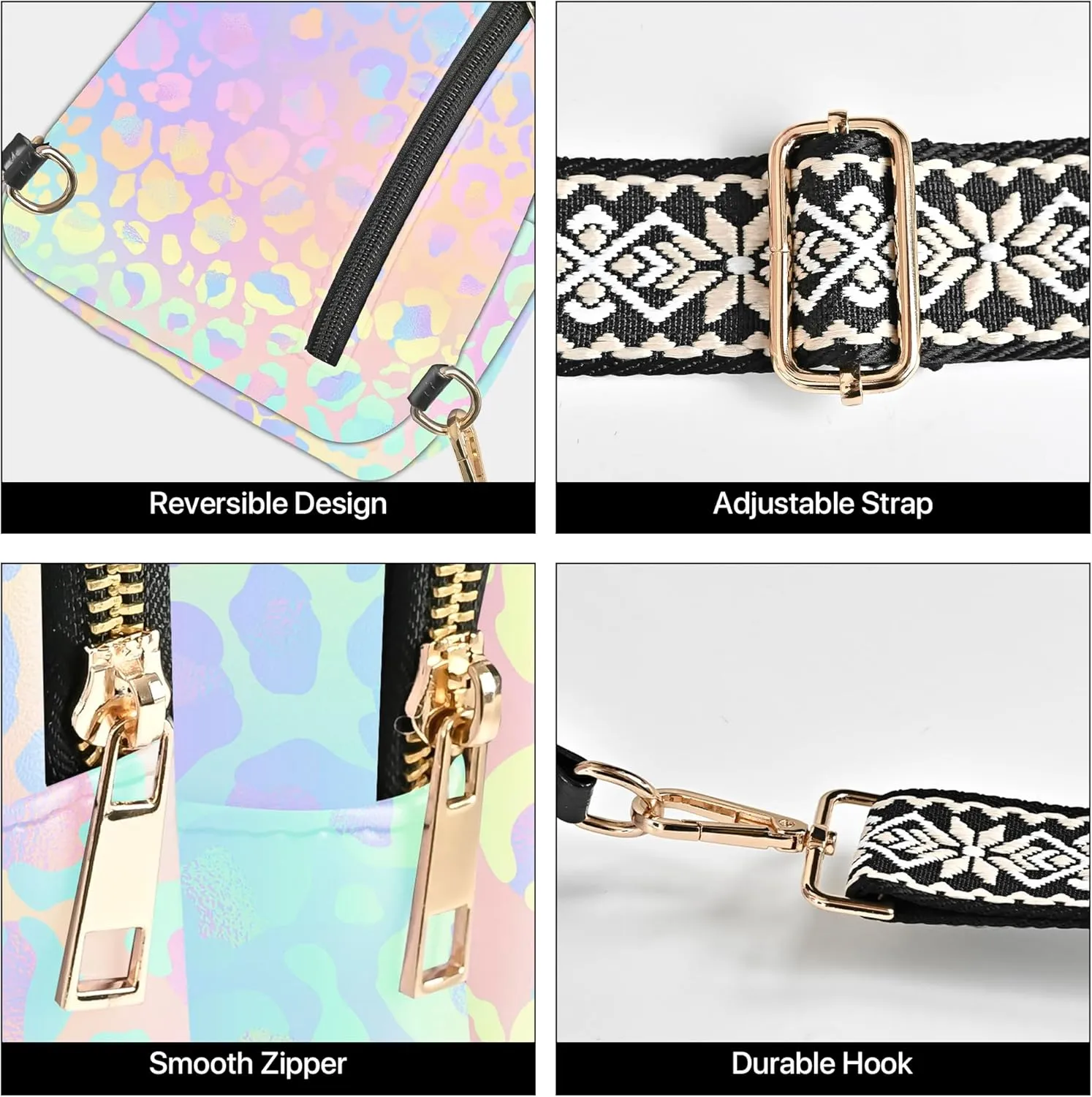 Leather Sling Bag for Women Casual Crossbody Bag Fashion Shopping Sling Backpack Waterproof Adjustable Strap