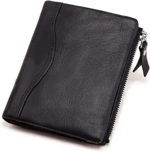 Leather Wallet Men Hasp Design Short Purse With Passport Photo Holder Clutch Wallets Engraving