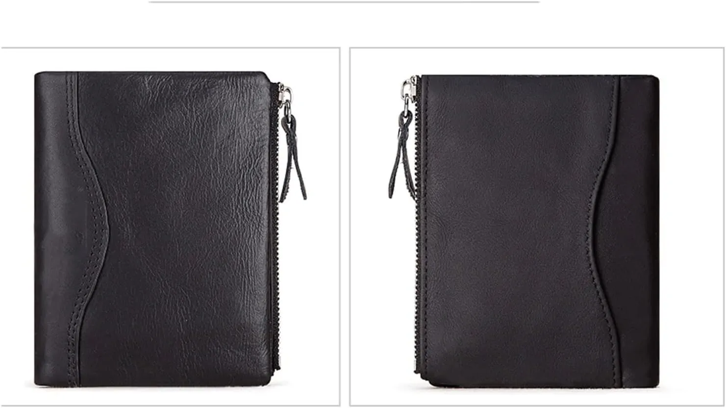 Leather Wallet Men Hasp Design Short Purse With Passport Photo Holder Clutch Wallets Engraving