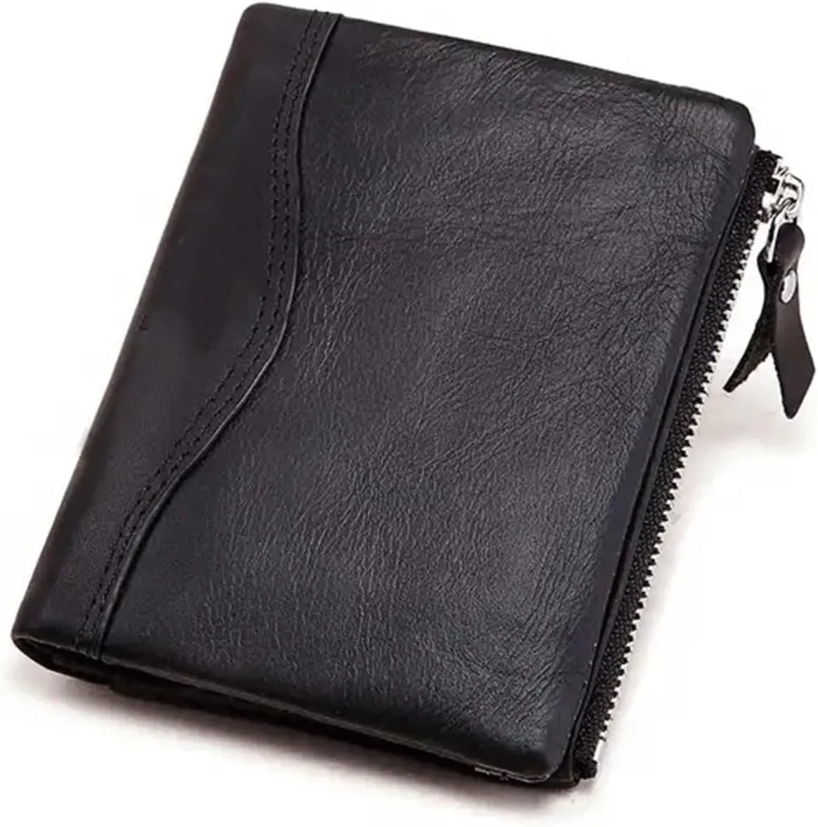 Leather Wallet Men Hasp Design Short Purse With Passport Photo Holder Clutch Wallets Engraving