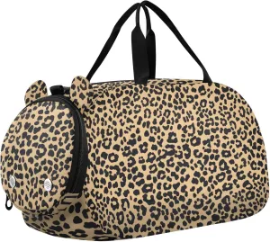 Leopard Print Pattern Background Seamless Repeating Small Black Crossbody Purse with Shoes Compartment Practical Over Shoulder Purse for Go shopping