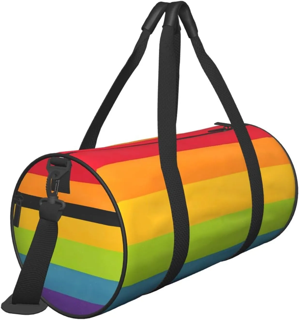LGBT Pride Rainbow Gay Flag Round Travel Duffel Bag Large Capacity Gym Sports Bags for Hiking Vacation Trips