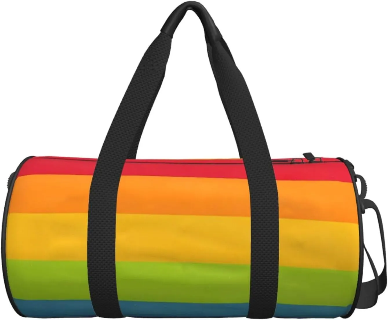 LGBT Pride Rainbow Gay Flag Round Travel Duffel Bag Large Capacity Gym Sports Bags for Hiking Vacation Trips