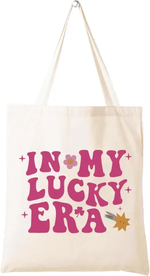 LIBIHUA Birthday Christmas Gift,Lucky Gifts,Luck Charm Shoulder Bag Shopping Tote Bag,Shamrock,Luck Era,Pride Shamrock,St Patricks Day Present,In My Lucky Era