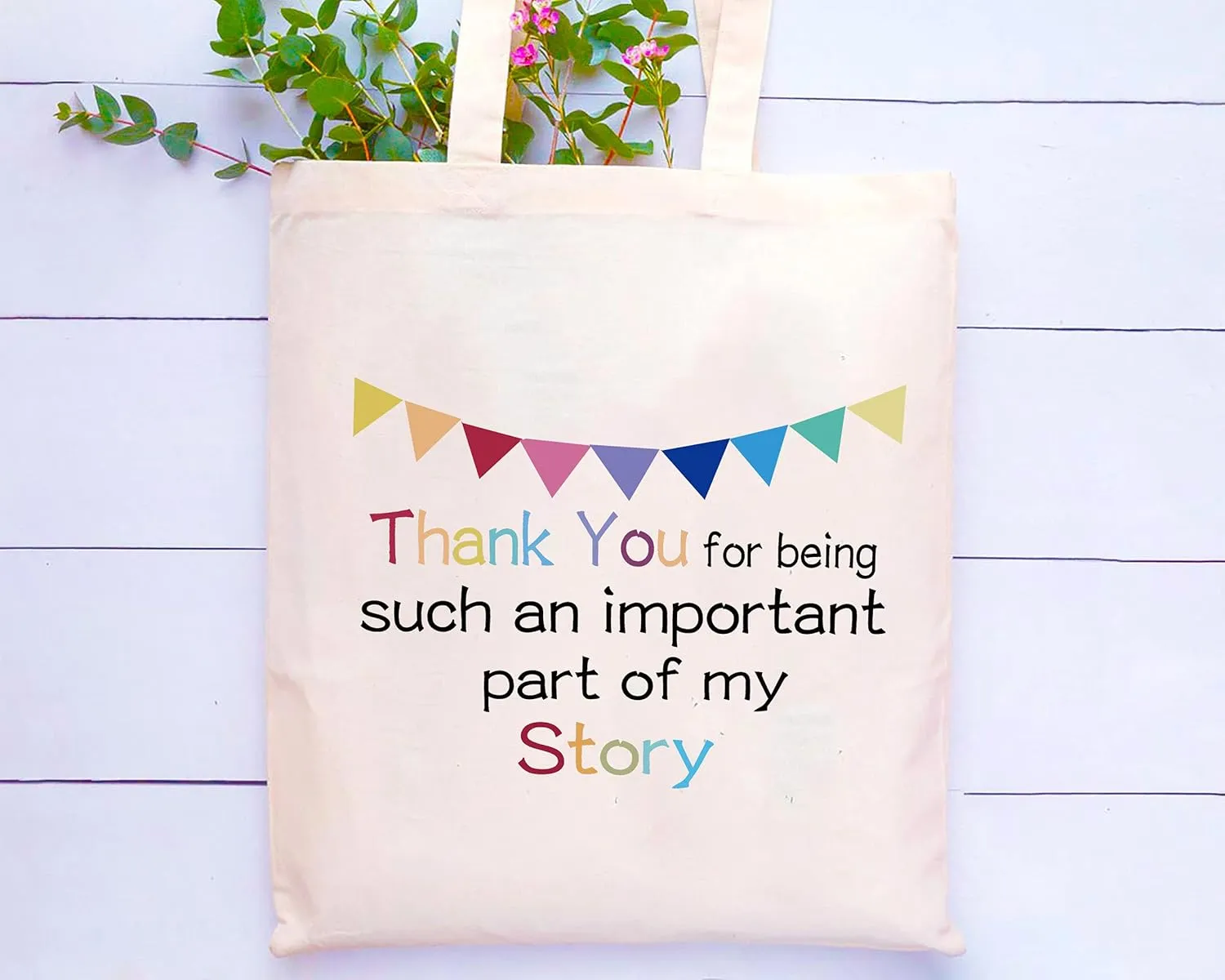 LIBIHUA Teacher Month,Birthday,Thanksgiving,Christmas Gifts for Teacher-Shoulder Bag Shopping Tote Bag-Appreciation Gifts for Educator-Thank You for Being Such An Important Part of My Story