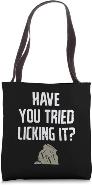 Licking It Rock Science Geology Pun Geologist Lapidary Gift Tote Bag