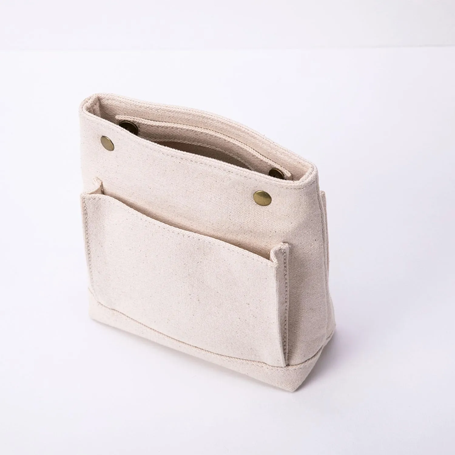 Lightweight Handbag Organizers Insert with Multiple Pockets - Handbag Organizer for Storage and Organization, Cosmetic Bag, Cotton Canvas （XS, Beige）
