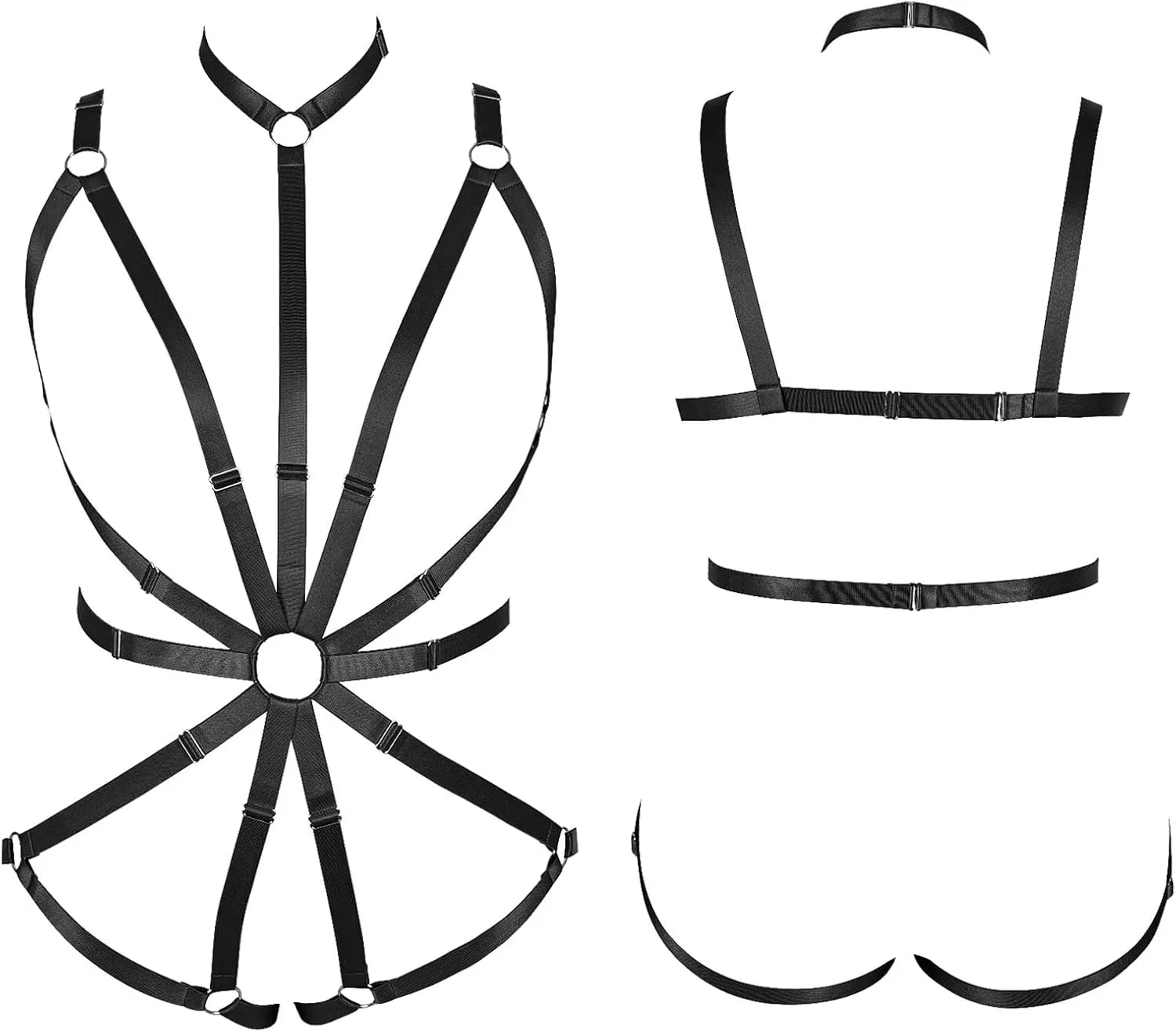 Lingerie cage set Full body harness for women Gothic Plus size Bra Festival Rave Large size Halloween Waist belts ​