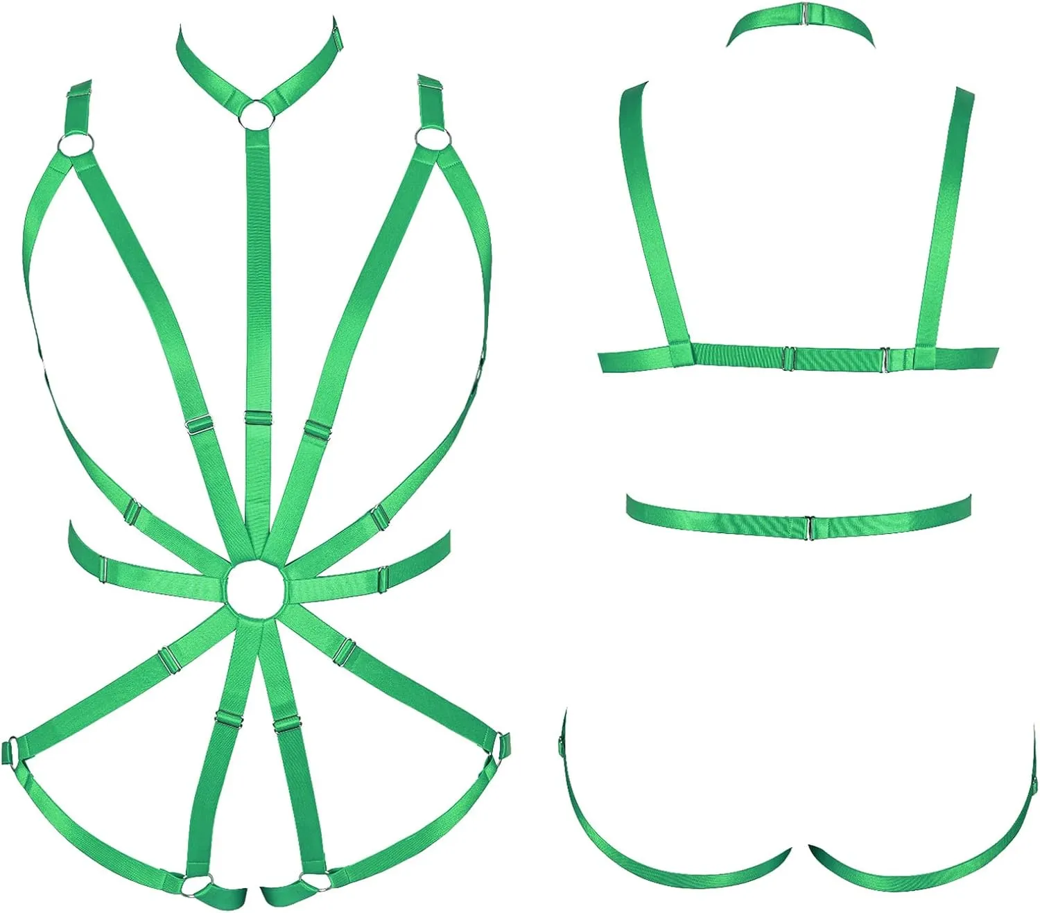 Lingerie cage set Full body harness for women Gothic Plus size Bra Festival Rave Large size Halloween Waist belts ​