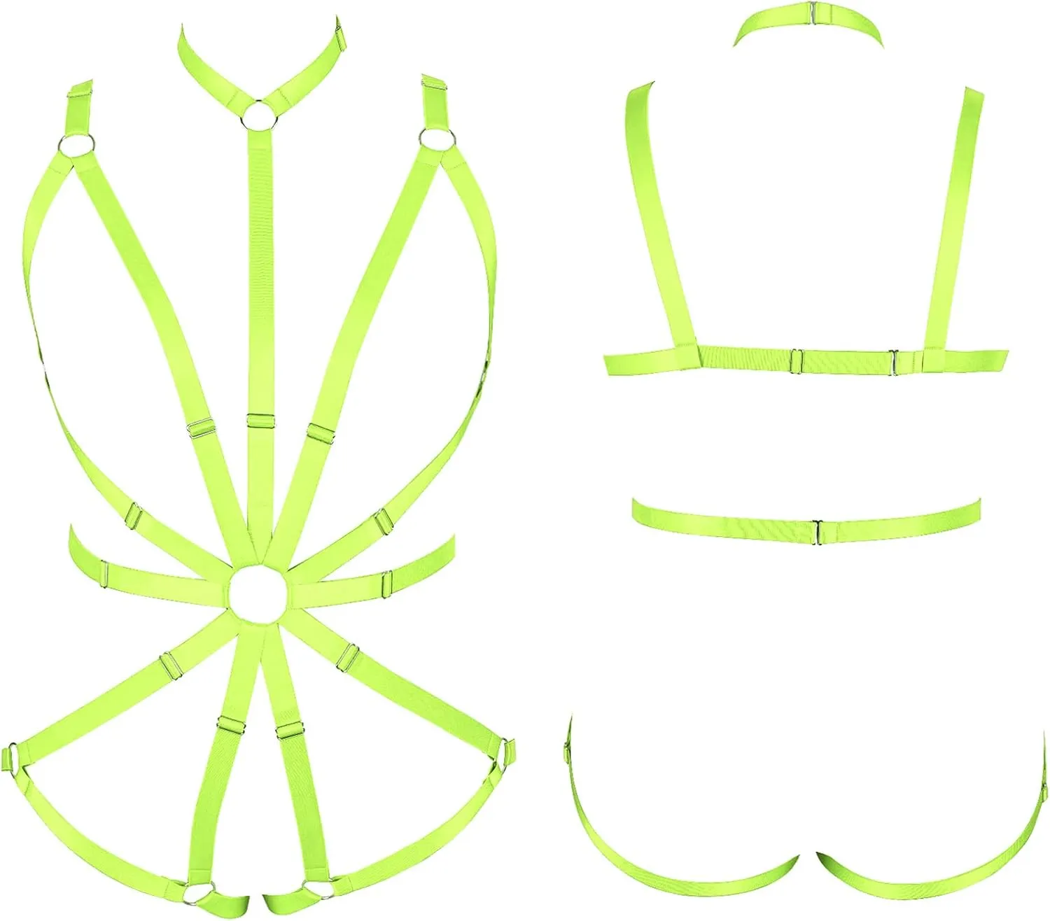 Lingerie cage set Full body harness for women Gothic Plus size Bra Festival Rave Large size Halloween Waist belts ​