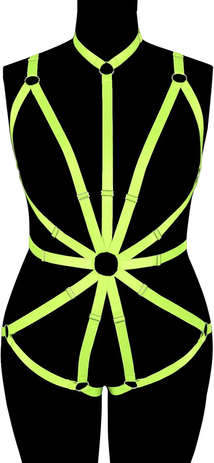 Lingerie cage set Full body harness for women Gothic Plus size Bra Festival Rave Large size Halloween Waist belts ​